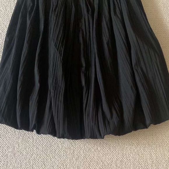 NEW Acler Palermo Sleeveless Sweetheart Bubble-Hem Taffeta Mini Dress - Black - Picture 10 of 14